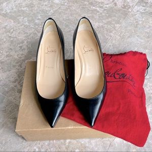 Christian Louboutin “Pipina” Pointy Toe Wedge Heels